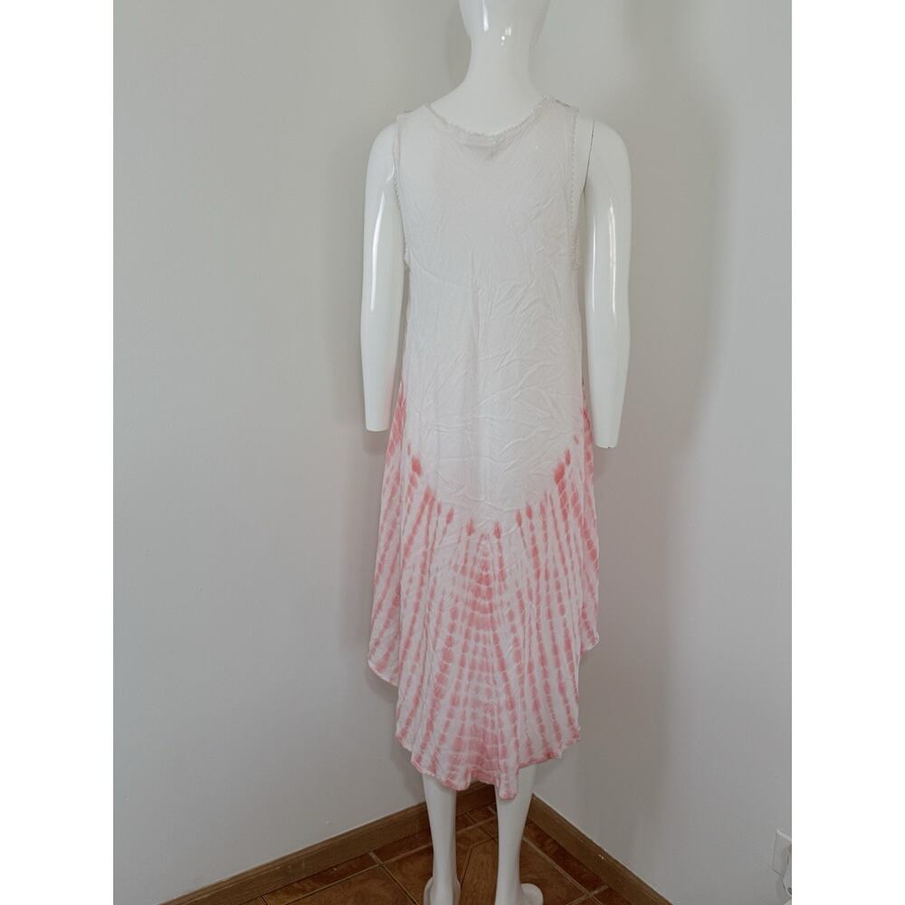Women’s Dress Embroidered Tie Dye Asymmetrical Boho Hippie Sleeveless One Size - Picture 2 of 13